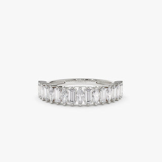 2.78 TCW Marquise Diamond Full Eternity DEF/VVS Lab Grown Wedding Band