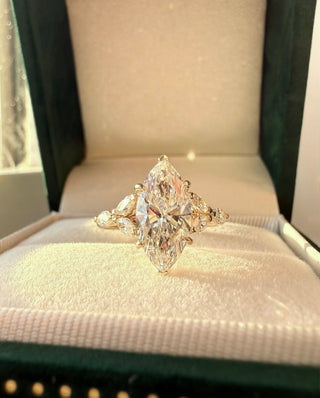 Emerald Pave Engagement Ring – 1 CT Lab Grown Diamond
