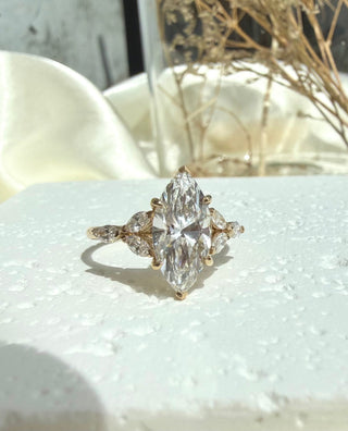 Emerald Pave Engagement Ring – 1 CT Lab Grown Diamond