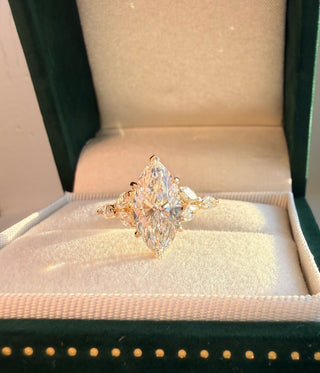 Emerald Pave Engagement Ring – 1 CT Lab Grown Diamond