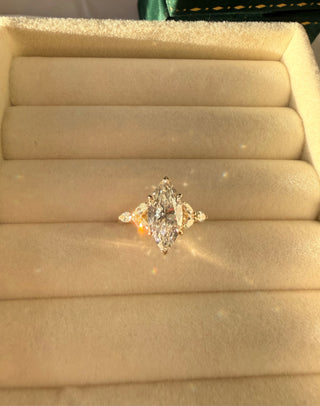 Emerald Pave Engagement Ring – 1 CT Lab Grown Diamond