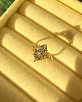 Emerald Pave Engagement Ring – 1 CT Lab Grown Diamond