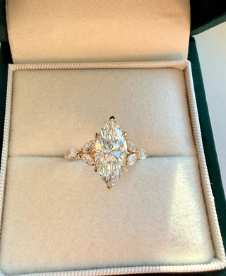 Emerald Pave Engagement Ring – 1 CT Lab Grown Diamond