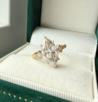 Emerald Pave Engagement Ring – 1 CT Lab Grown Diamond