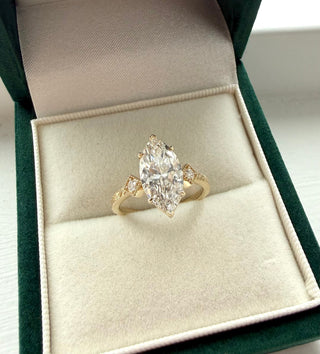 Emerald Pave Engagement Ring – 1 CT Lab Grown Diamond
