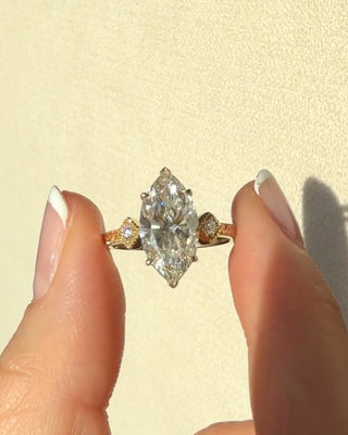 Emerald Pave Engagement Ring – 1 CT Lab Grown Diamond