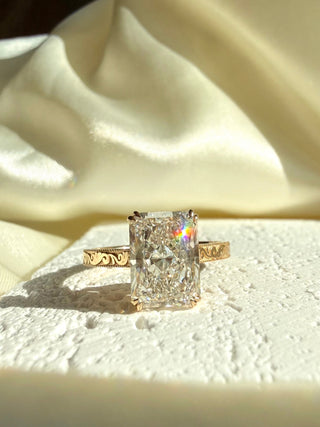 Emerald Pave Engagement Ring – 1 CT Lab Grown Diamond