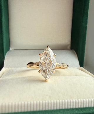 Emerald Pave Engagement Ring – 1 CT Lab Grown Diamond