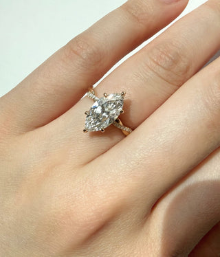 Emerald Pave Engagement Ring – 1 CT Lab Grown Diamond