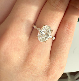 Emerald Pave Engagement Ring – 1 CT Lab Grown Diamond