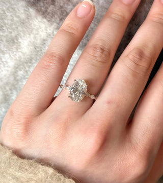 Emerald Pave Engagement Ring – 1 CT Lab Grown Diamond