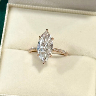 Emerald Pave Engagement Ring – 1 CT Lab Grown Diamond