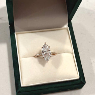 Emerald Pave Engagement Ring – 1 CT Lab Grown Diamond