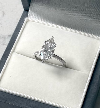 Emerald Pave Engagement Ring – 1 CT Lab Grown Diamond