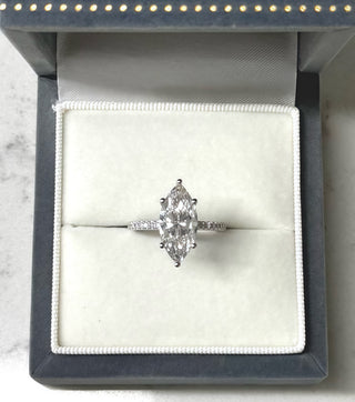 Emerald Pave Engagement Ring – 1 CT Lab Grown Diamond