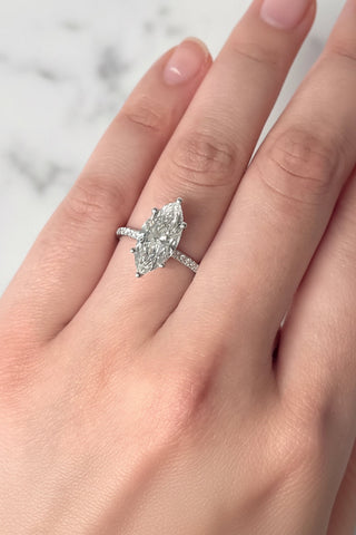 Emerald Pave Engagement Ring – 1 CT Lab Grown Diamond