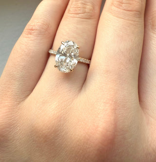 Emerald Pave Engagement Ring – 1 CT Lab Grown Diamond