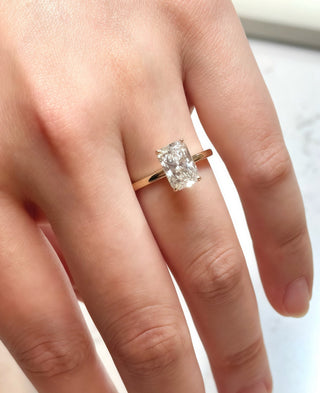 Emerald Pave Engagement Ring – 1 CT Lab Grown Diamond