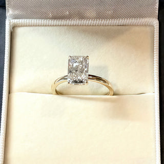 Emerald Pave Engagement Ring – 1 CT Lab Grown Diamond