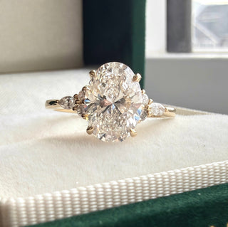 Emerald Pave Engagement Ring – 1 CT Lab Grown Diamond
