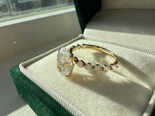 Emerald Pave Engagement Ring – 1 CT Lab Grown Diamond