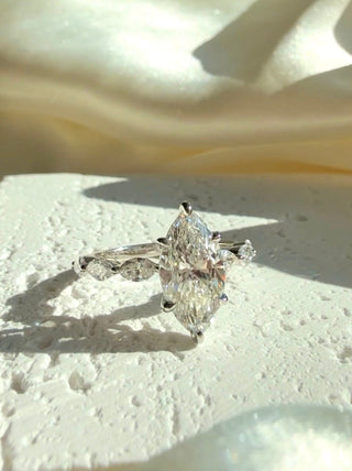 Emerald Pave Engagement Ring – 1 CT Lab Grown Diamond