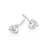 0.23 TCW Round Cut Solitaire Style Moissanite Earrings