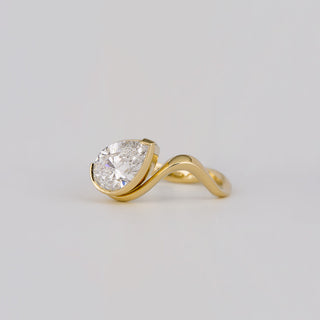 2 CT Emerald Pave Moissanite Engagement Ring