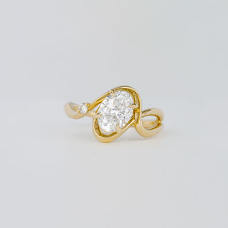 2 CT Emerald Pave Moissanite Engagement Ring
