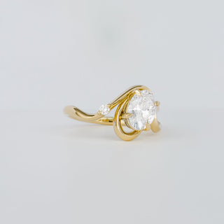 2 CT Emerald Pave Moissanite Engagement Ring