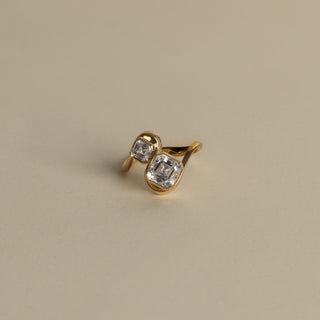 2 CT Emerald Pave Moissanite Engagement Ring