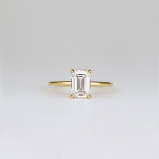2 CT Emerald Pave Moissanite Engagement Ring