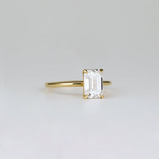 2 CT Emerald Pave Moissanite Engagement Ring