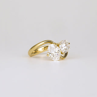 2 CT Emerald Pave Moissanite Engagement Ring
