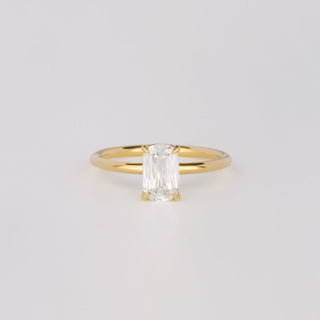 2 CT Emerald Pave Moissanite Engagement Ring