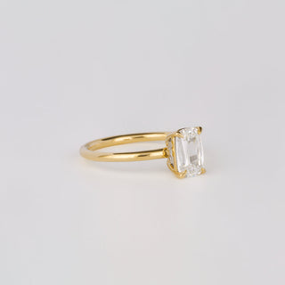 2 CT Emerald Pave Moissanite Engagement Ring