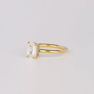 2 CT Emerald Pave Moissanite Engagement Ring