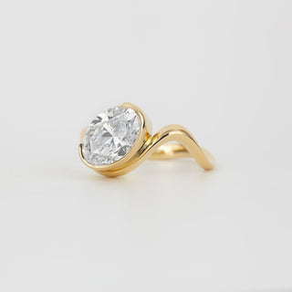 2 CT Emerald Pave Moissanite Engagement Ring