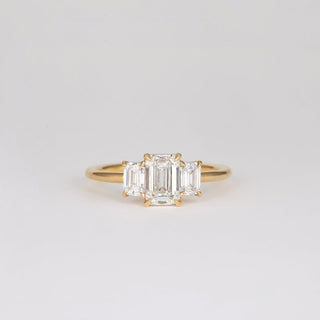 2 CT Emerald Pave Moissanite Engagement Ring