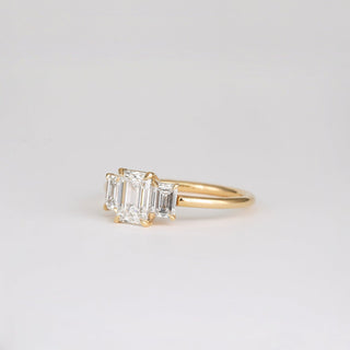 2 CT Emerald Pave Moissanite Engagement Ring
