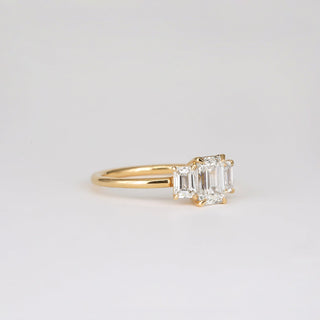 2 CT Emerald Pave Moissanite Engagement Ring