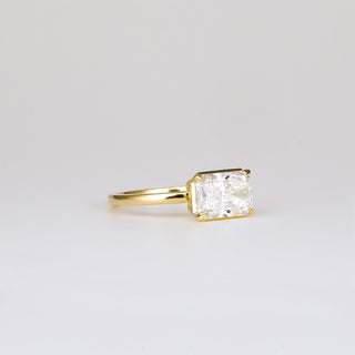2 CT Emerald Pave Moissanite Engagement Ring