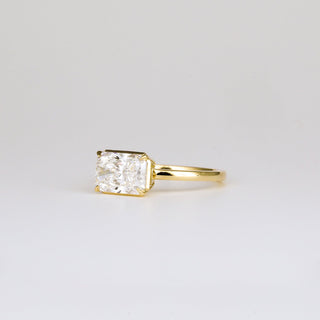 2 CT Emerald Pave Moissanite Engagement Ring