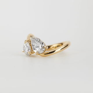 2 CT Emerald Pave Moissanite Engagement Ring