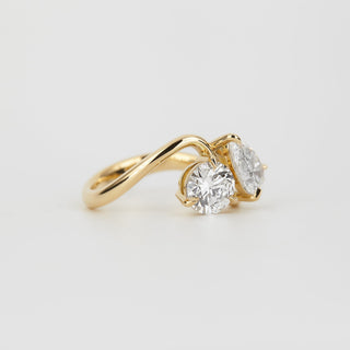 2 CT Emerald Pave Moissanite Engagement Ring