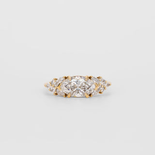 2 CT Emerald Pave Moissanite Engagement Ring