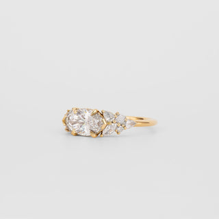 2 CT Emerald Pave Moissanite Engagement Ring