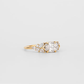 2 CT Emerald Pave Moissanite Engagement Ring