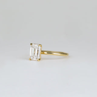 2 CT Emerald Pave Moissanite Engagement Ring