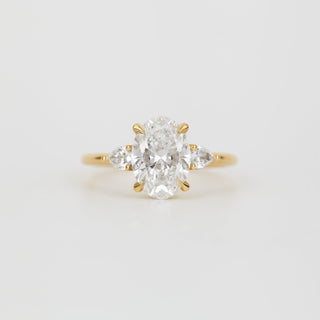 2 CT Emerald Pave Moissanite Engagement Ring